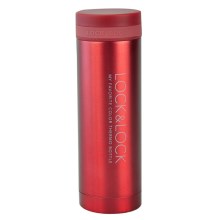 乐扣乐扣(lock&lock)不锈钢纤巧便携保温杯茶水杯车载商务杯子LHC560（300ml）红色